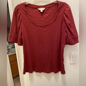 Lauren Conrad Burgundy Top